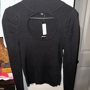 Cutout Ribbed Sweater